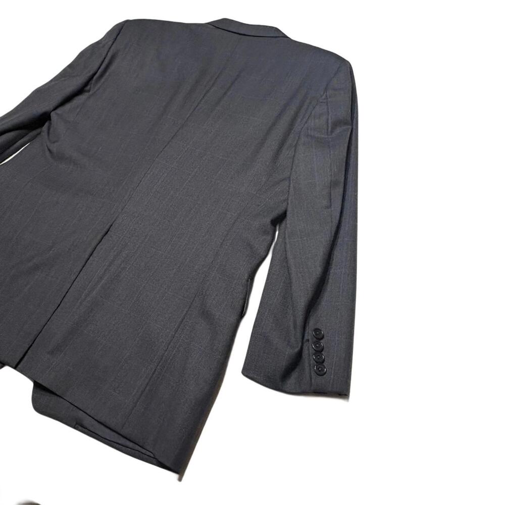 Men’s High-End Hickey-Freeman Boardroom 42R Suit Coat Luxury 100% Wool Grey/Blue - Picture 7 of 16